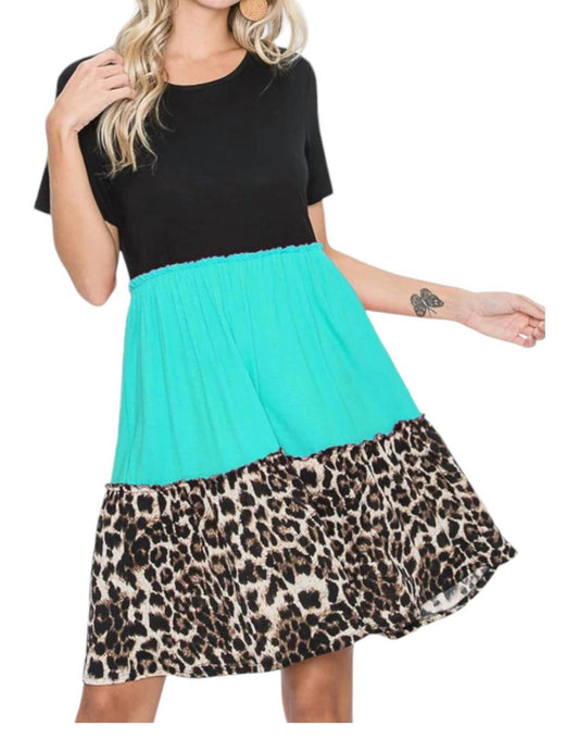 Heimish Usa - Leopard Colorblock Dress