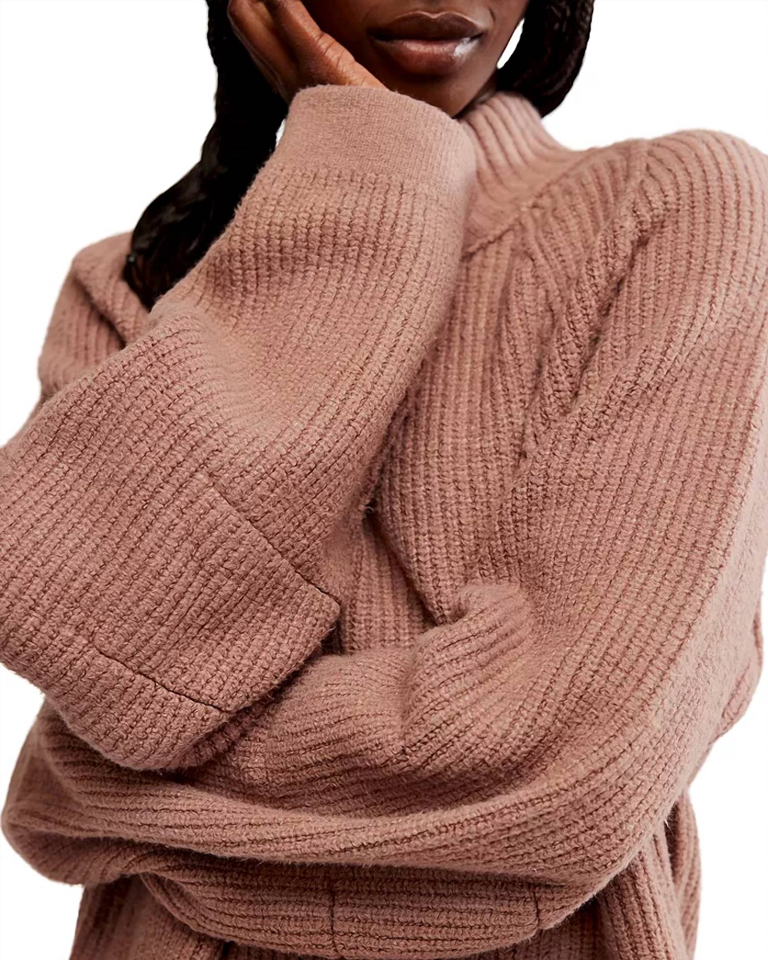 Free People Sunbeam Textured Sweater in antler - women's sweater - view 4