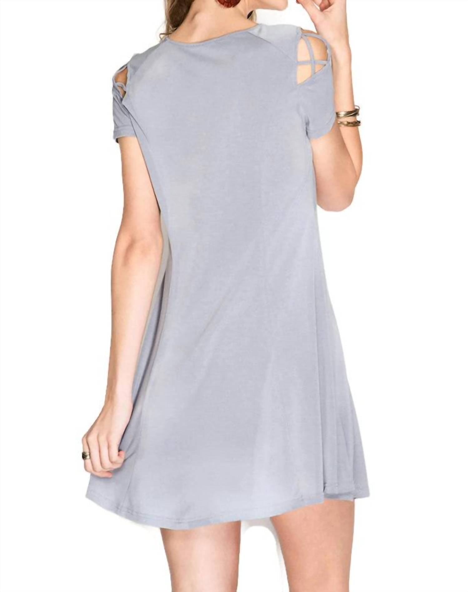 She + Sky - Criss Cross Modal Cupro Swing Dress