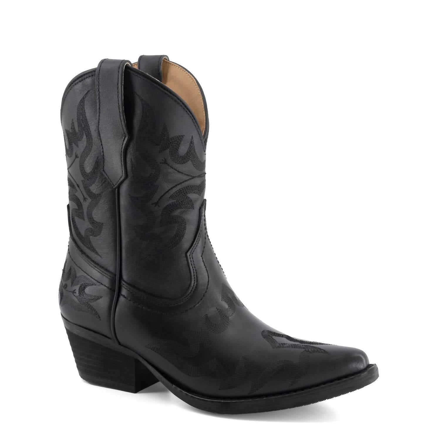 Forastero Women's Leather Western Boots in black 1 - women's shoe