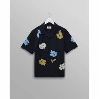 Wax London - Men's Flower Applique Didcot Short Sleeve Shirt