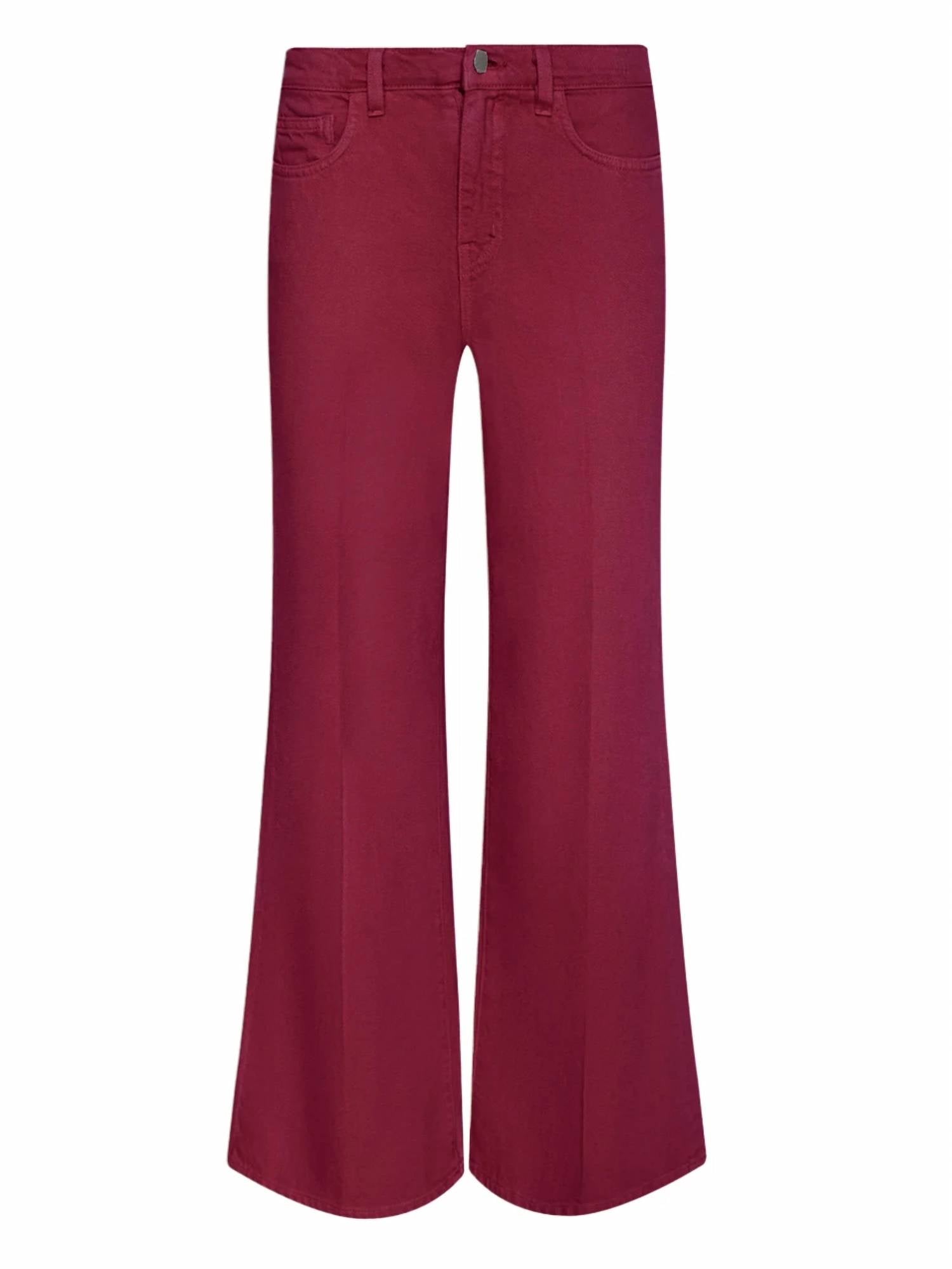 L'Agence Alicent Wide Leg Jeans in dark port - women's jeans - view 5