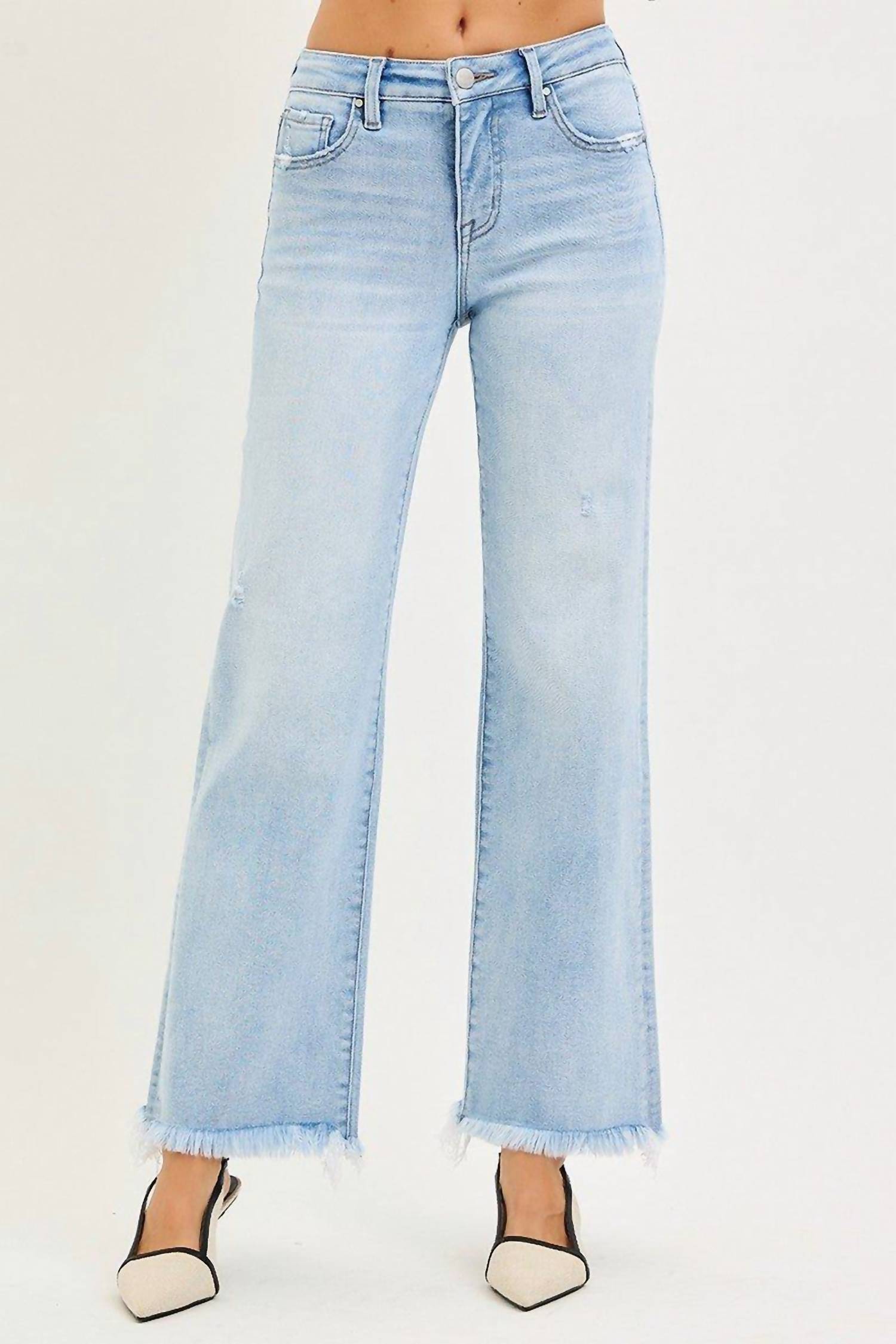 Risen - Tummy Control Ankle Straight Leg Jeans
