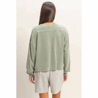 Double Zero - Cropped Mineral Wash Sweatshirt