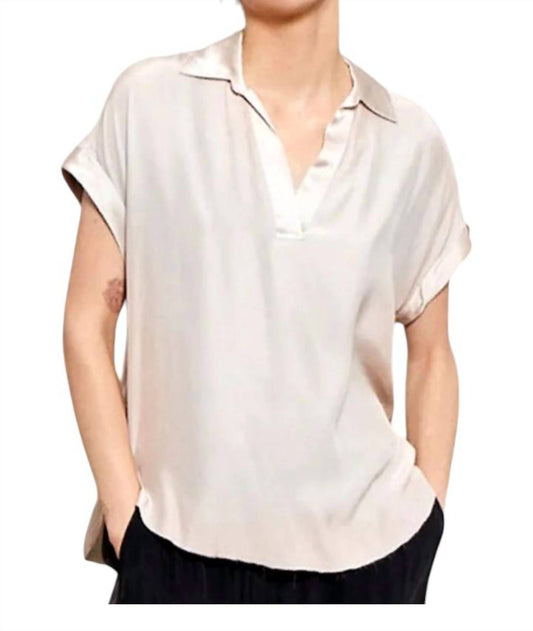 Go By Go Silk - Folded Cuffs Polo Top