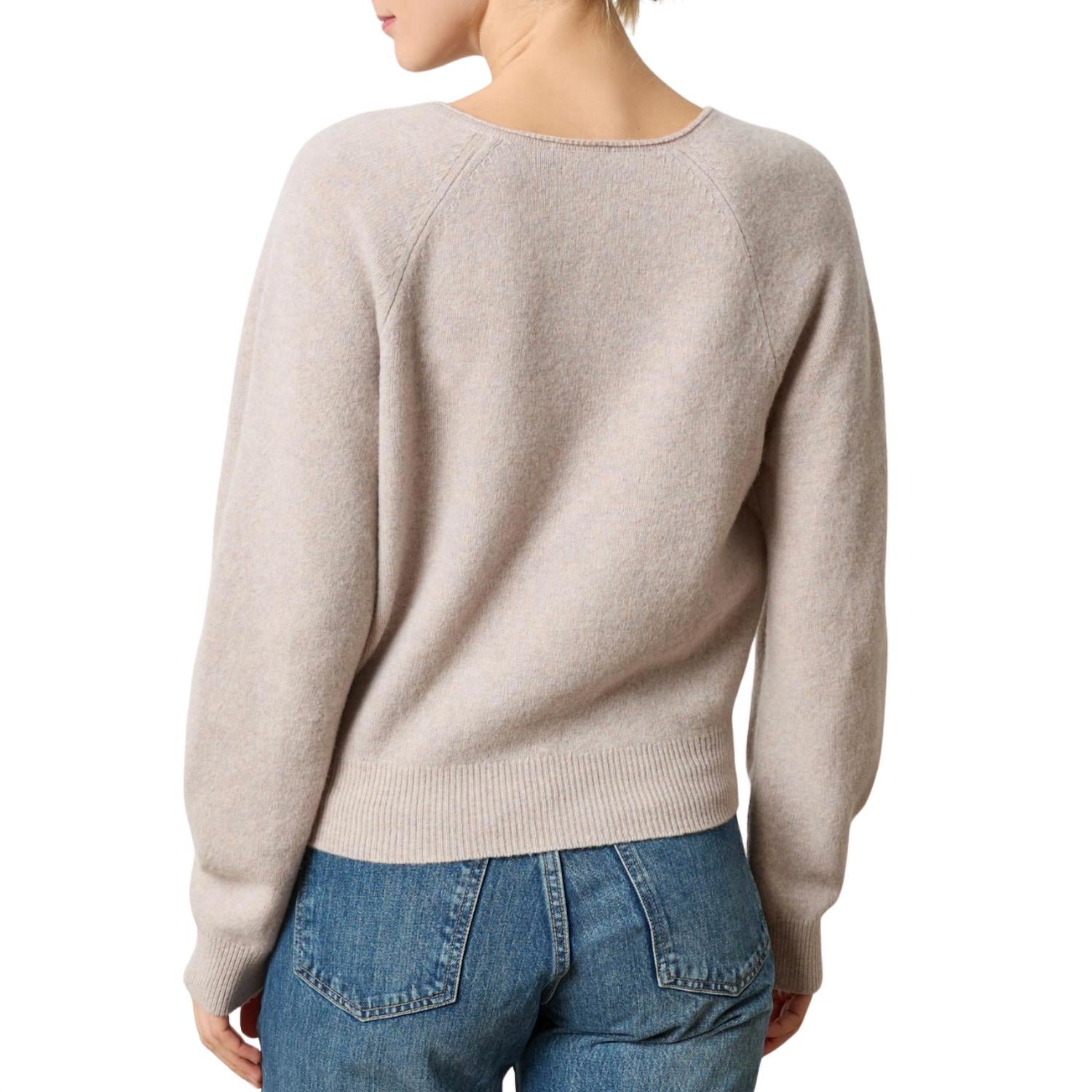 Lilla P - Split Neck Raglan Pullover Sweater