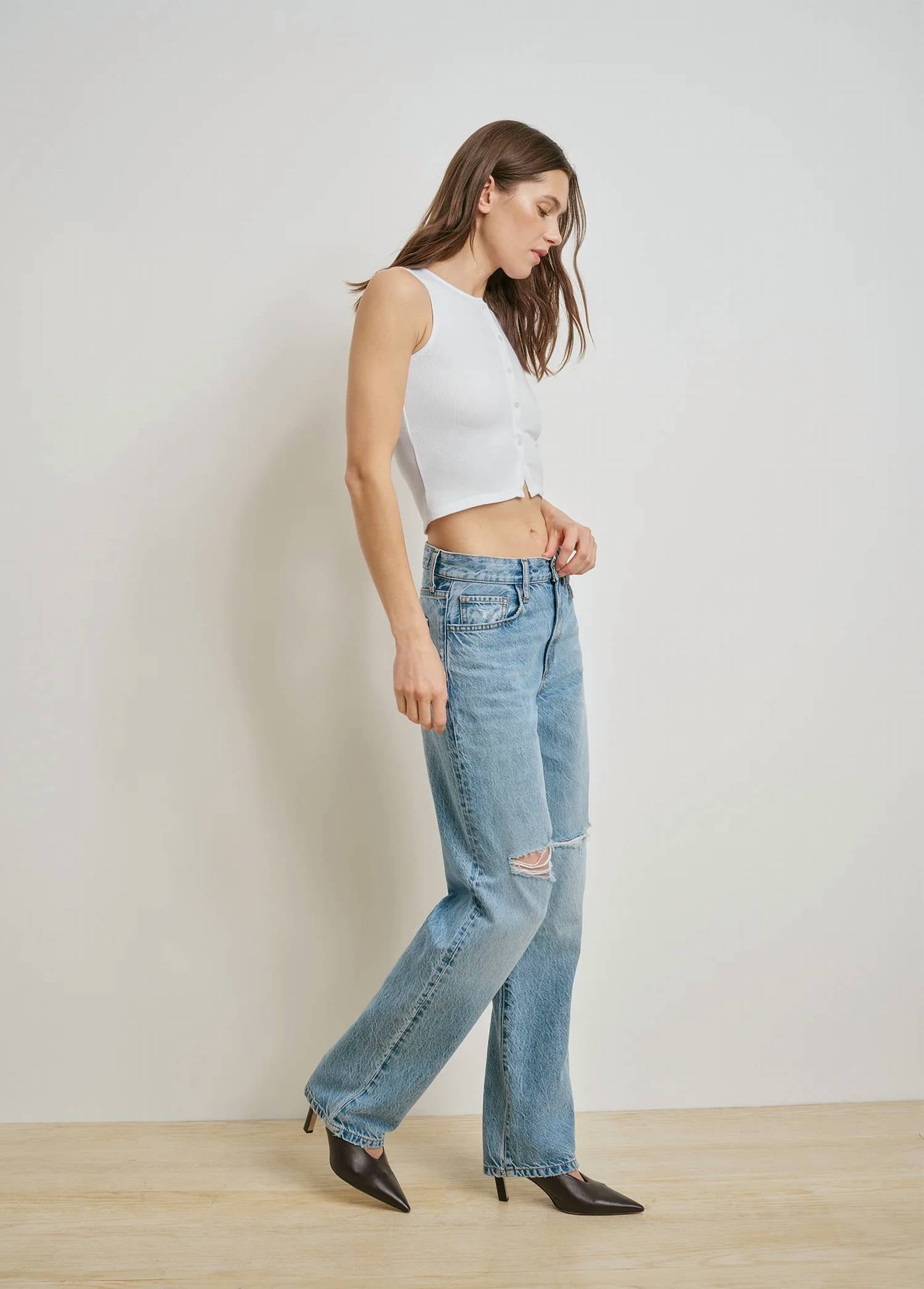 Favorite Daughter - Tommy Low Slung Straight Jeans