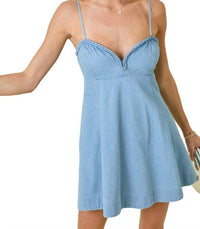 Day + Moon - Denim Knot Mini Dress