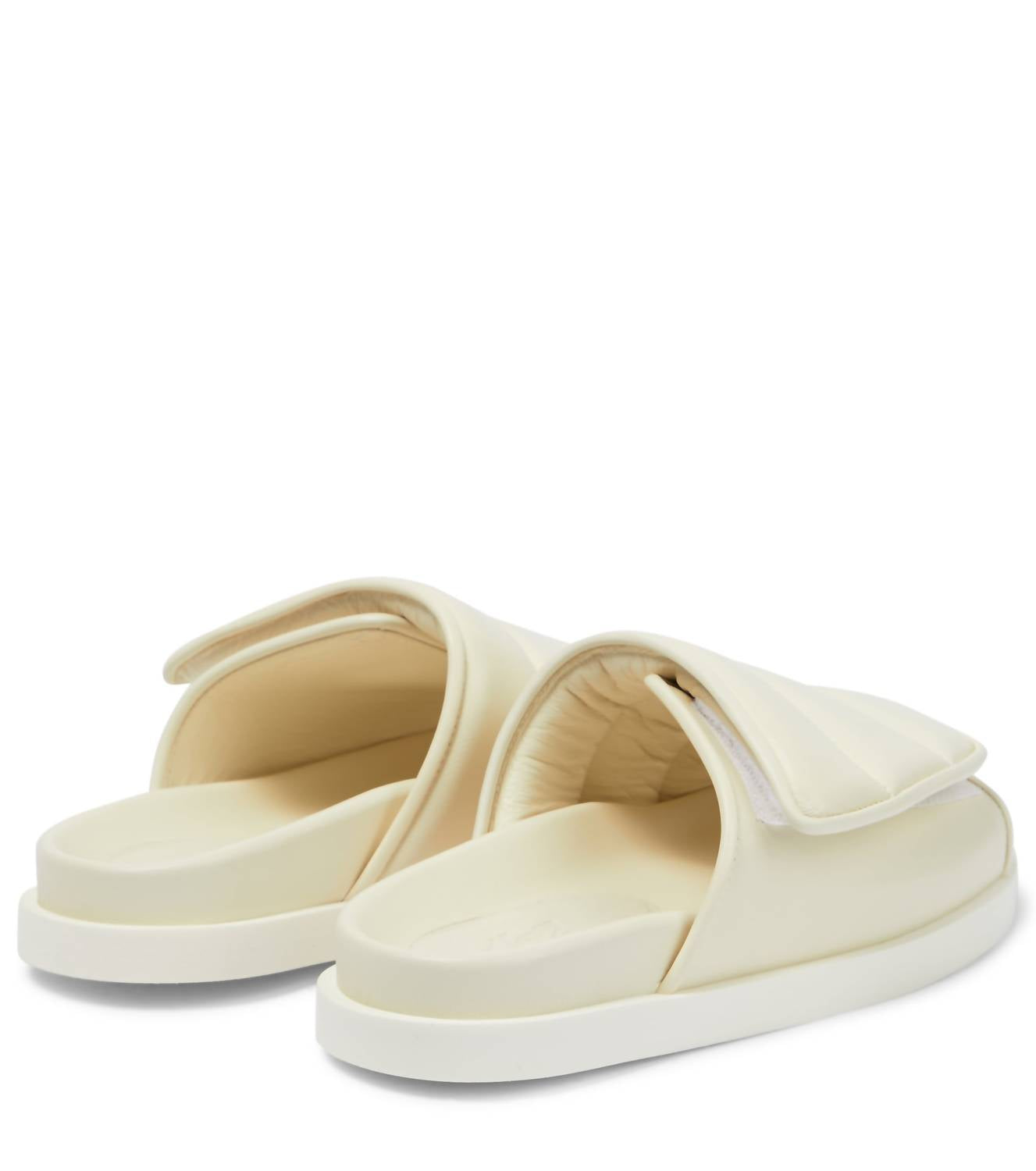 Gia Borghini - WOMEN'S GIA 3 PADDED LEATHER SLIDES