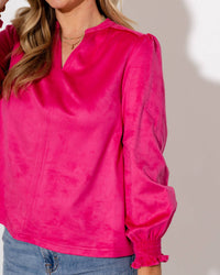 Ivy Jane - Long Sleeve Suede Top