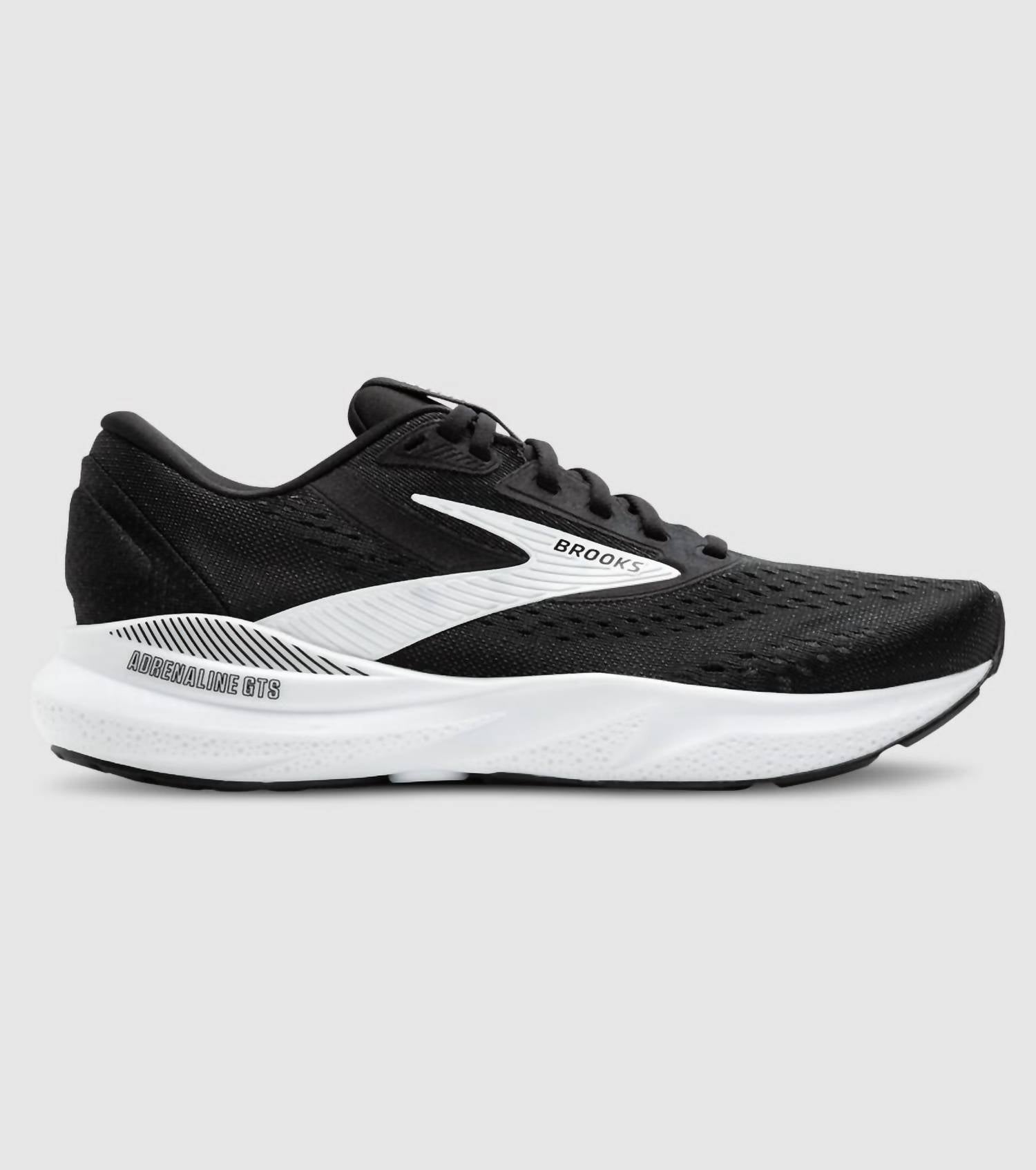 BROOKS Women's Adrenaline Gts 24 Wide Running Shoes in black white - women's shoe