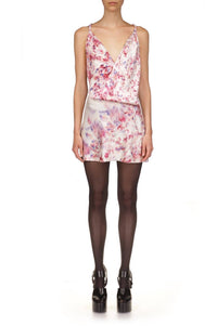 Marina Moscone - Foulard Open Back Silk Mini Dress
