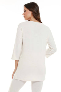 Gabrielle Kashmira 3/4 Sleeve V-Neck Top