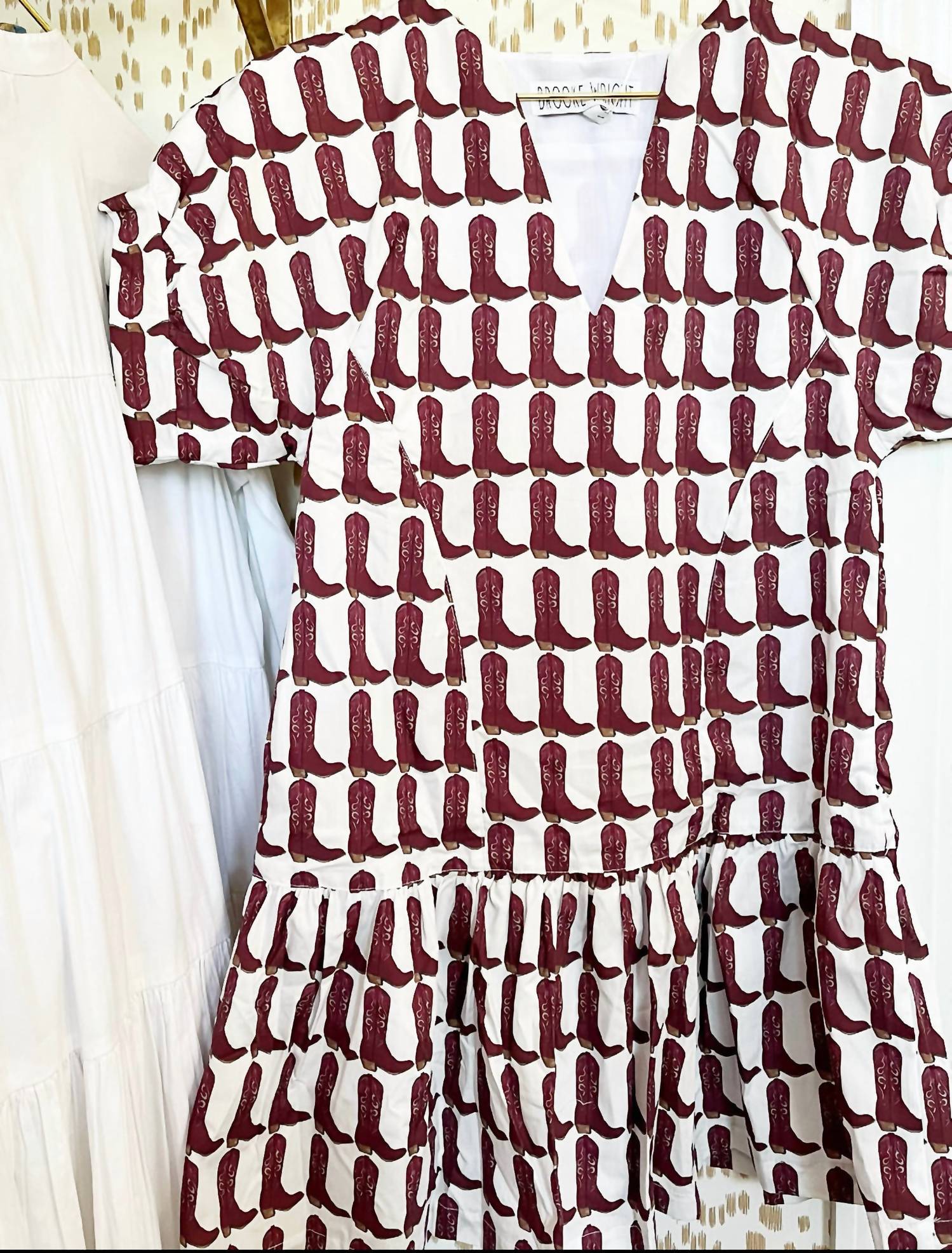 Brooke Wright - Lucy Maroon Boot Dress