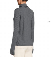 Faherty Feather Cloud Turtle Neck Sweater in cream eclipse - women's sweater - detail view
