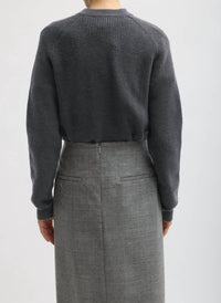 Tibi - Techy Bonded Wool Crochet Trim Skirt