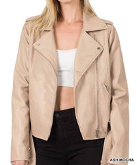 Zenana - Belted Moto Jacket