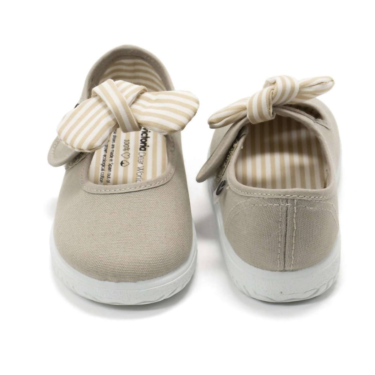 Victoria - Girls' Slip On Canvas Bow Shoes