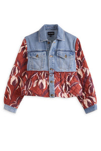 Steve Madden - Fashion Denim Colorblock Jacket