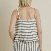 Aureum - Tweed Peplum Camisole Top