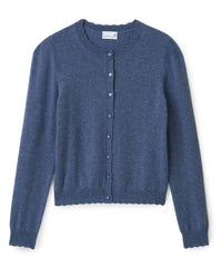 Cartolina Nantucket Lucy Long Sleeve Cardigan in gallery blue - women's cardigan - view 5