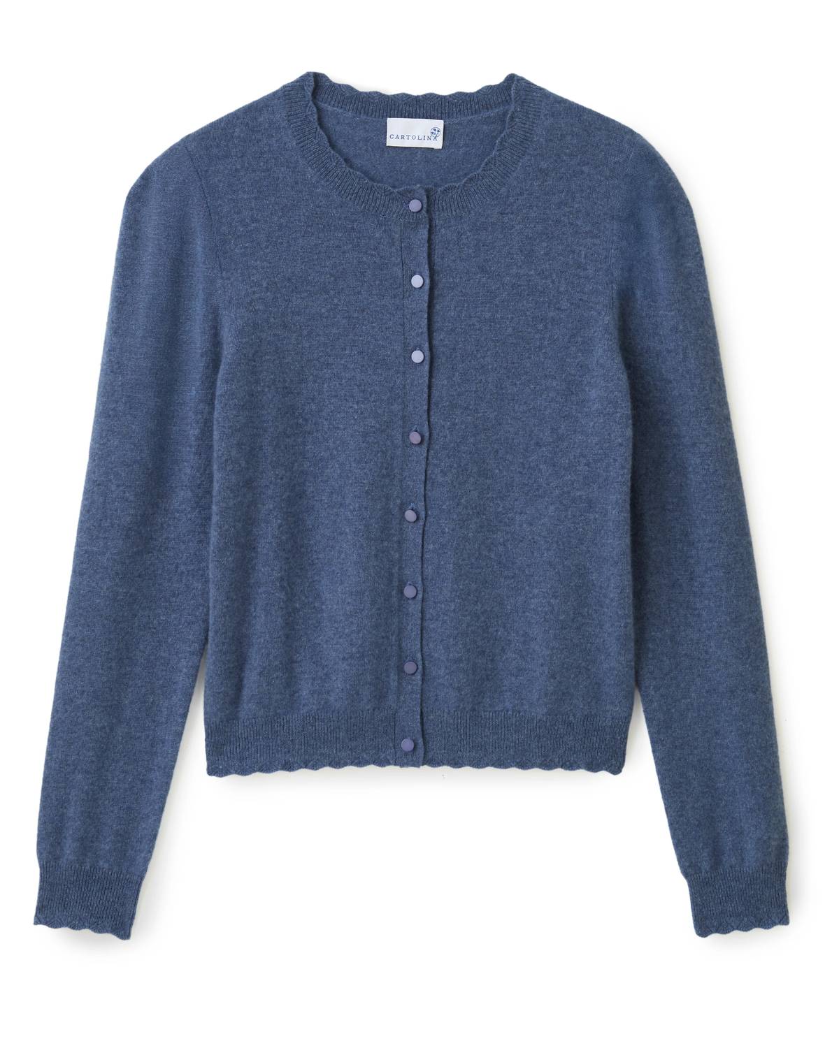 Cartolina Nantucket Lucy Long Sleeve Cardigan in gallery blue - women's cardigan - view 5