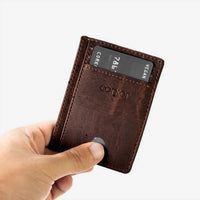 Corkor Men's Minimalist Wallet Cards Holder in brown - men's bag - alternate view