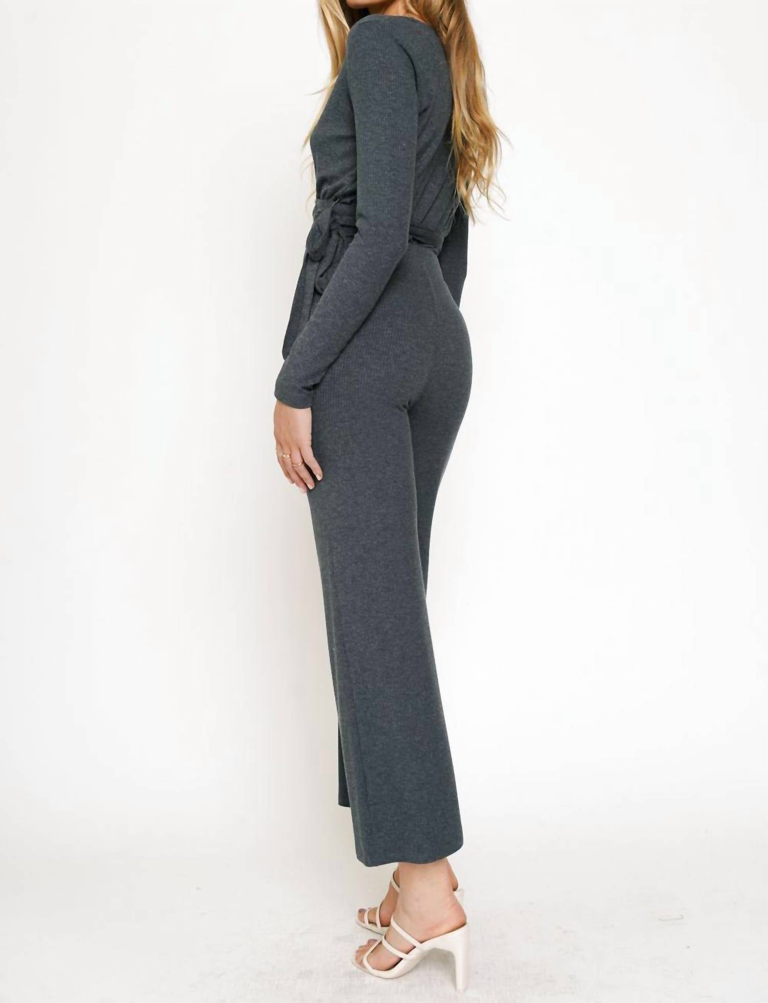 Mystree - High Waist Rib Pants