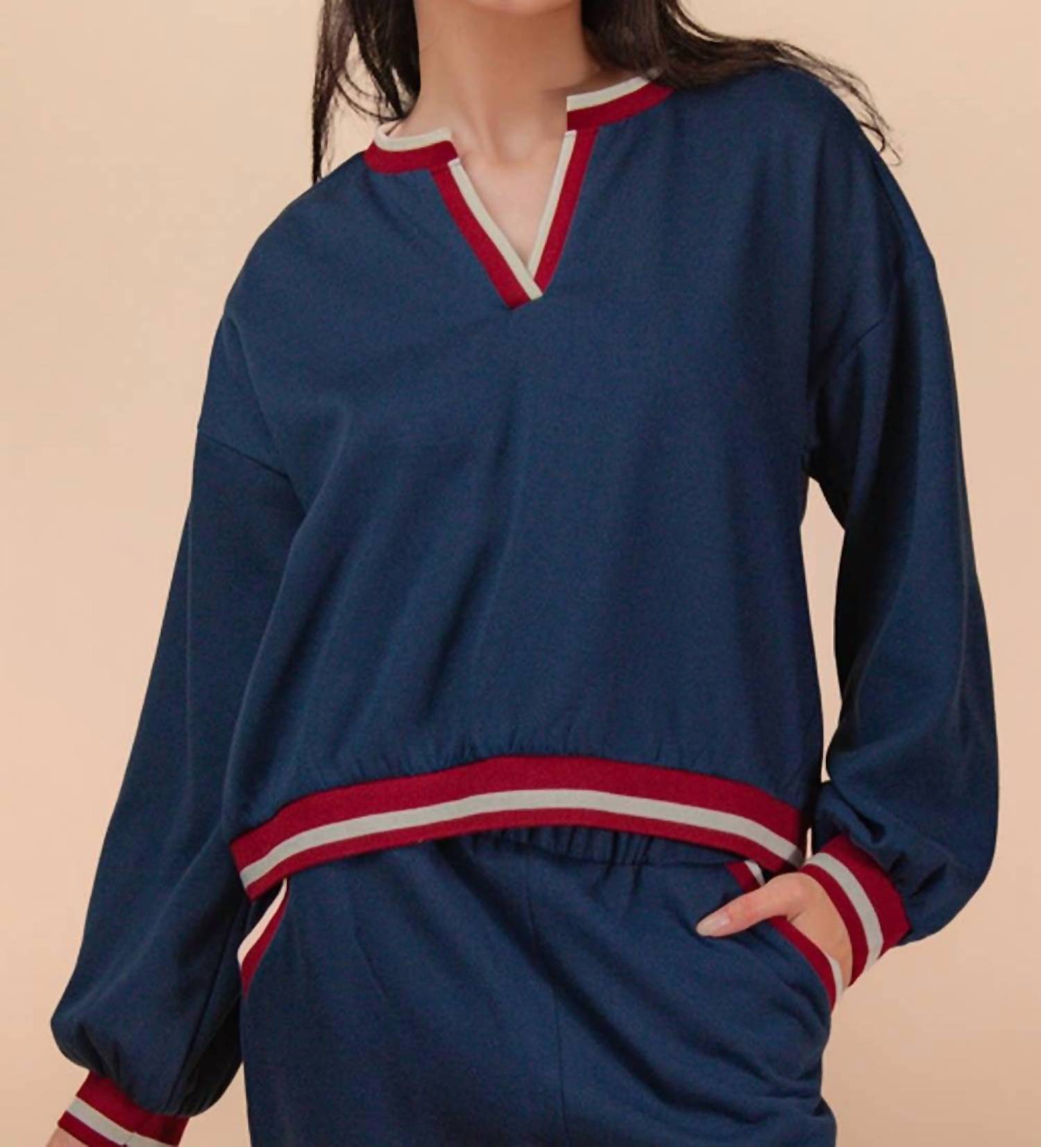 Very J - Color Band Detail Comfy Set