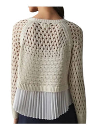 Fate - Pleated Open Knit Sweater