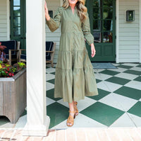 Sail To Sable - Button Front Shirt Dress