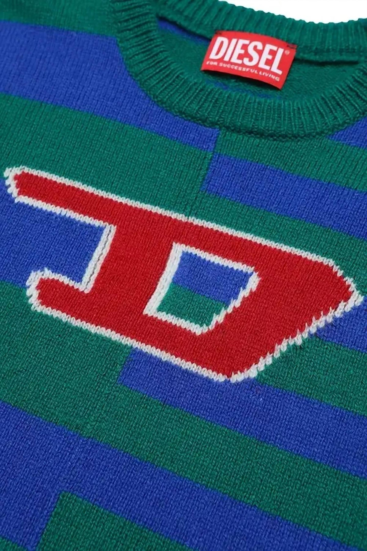 Diesel - Kids Knit Striped Logo Sweater