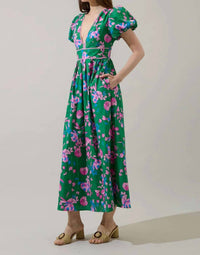 Sugarlips - Women's Julia Floral Pleated Maxi Dress