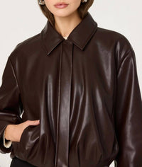 Astr - Raevin Faux Leather Bomber Jacket
