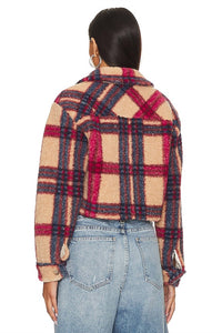 L*SPACE Big Sur Jacket in multicolor plaid - women's jacket - alternate view