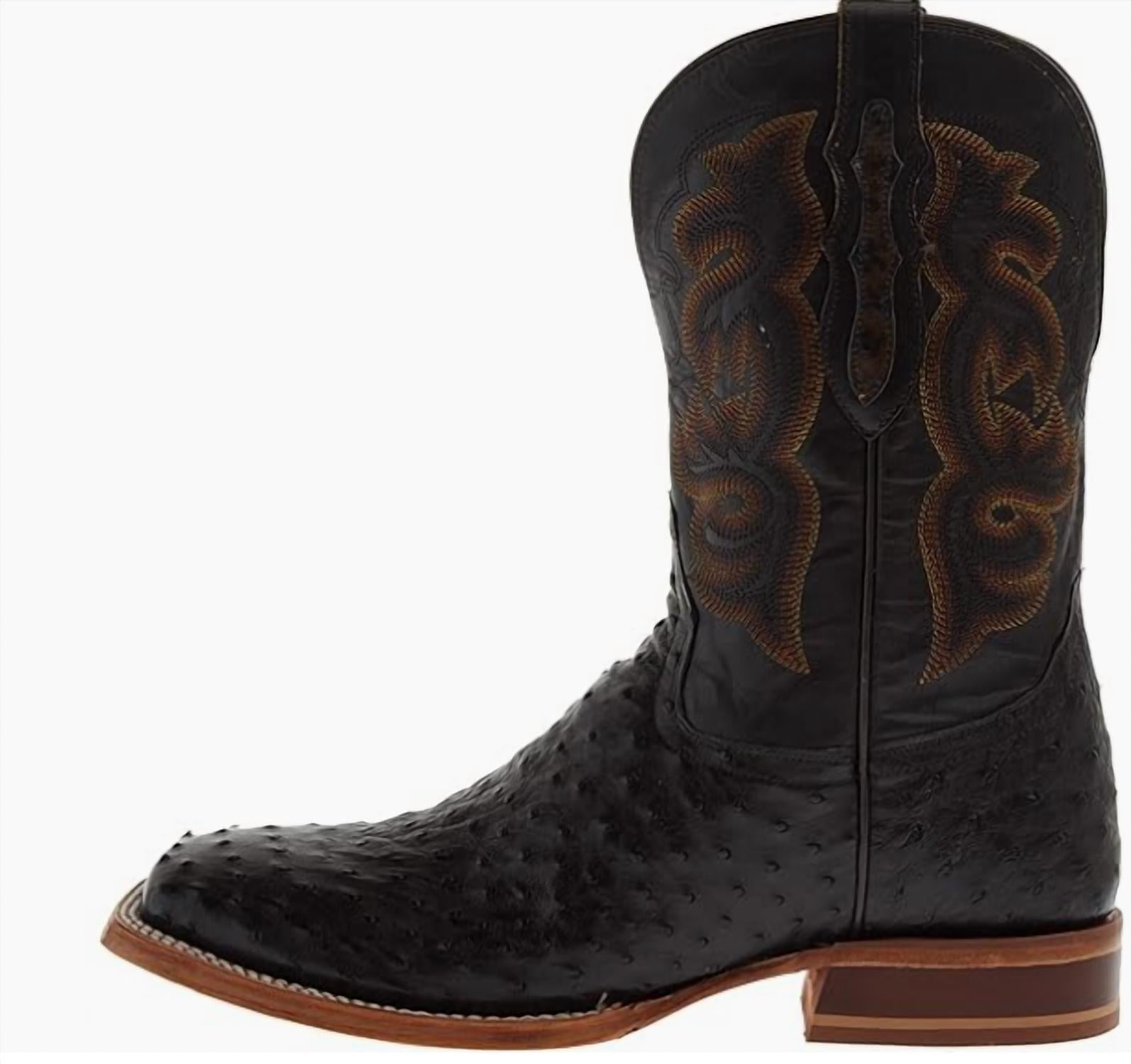 Tony Lama - Men's Moore Umber Full Quill Ostrich Boot