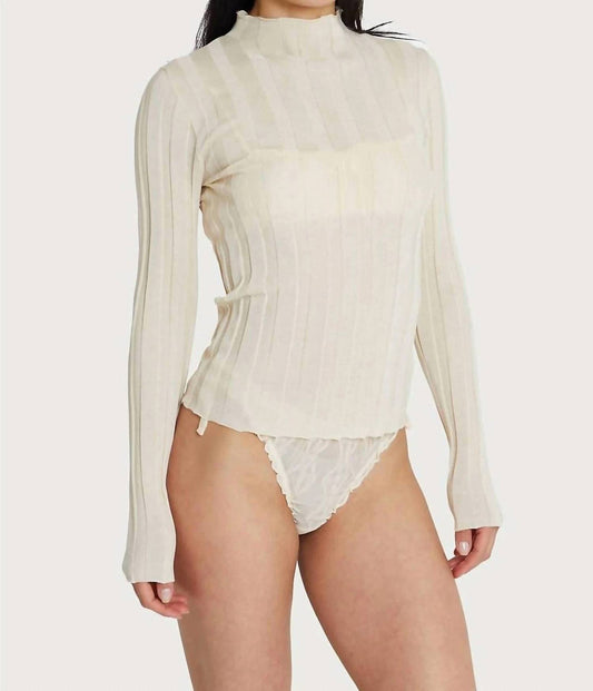 Find Me Now - Women's Wide Ribbed Knit Top