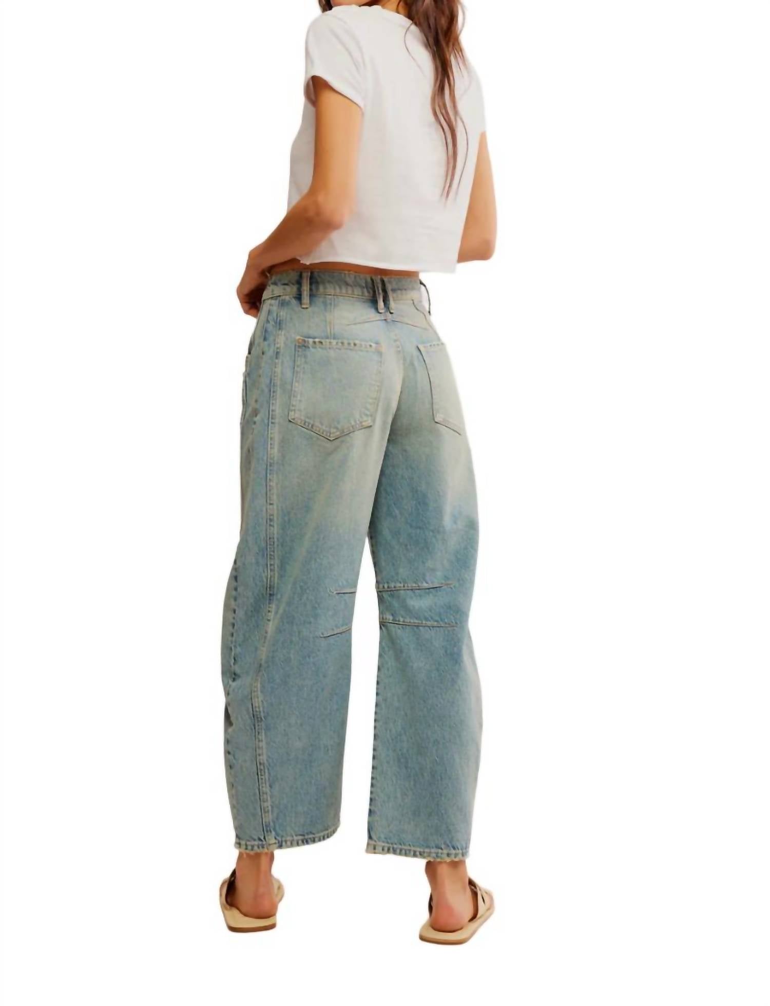 Free People - Good Luck Mid-Rise Barrel Jean