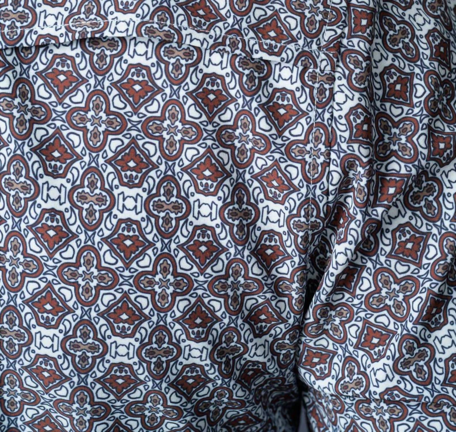 Ferrell The Connor Long Sleeve Snap Shirt in brown - men's long sleeve top - alternate view