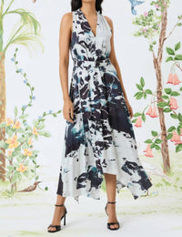 Maggy London - Handkerchief Hem Printed Dress