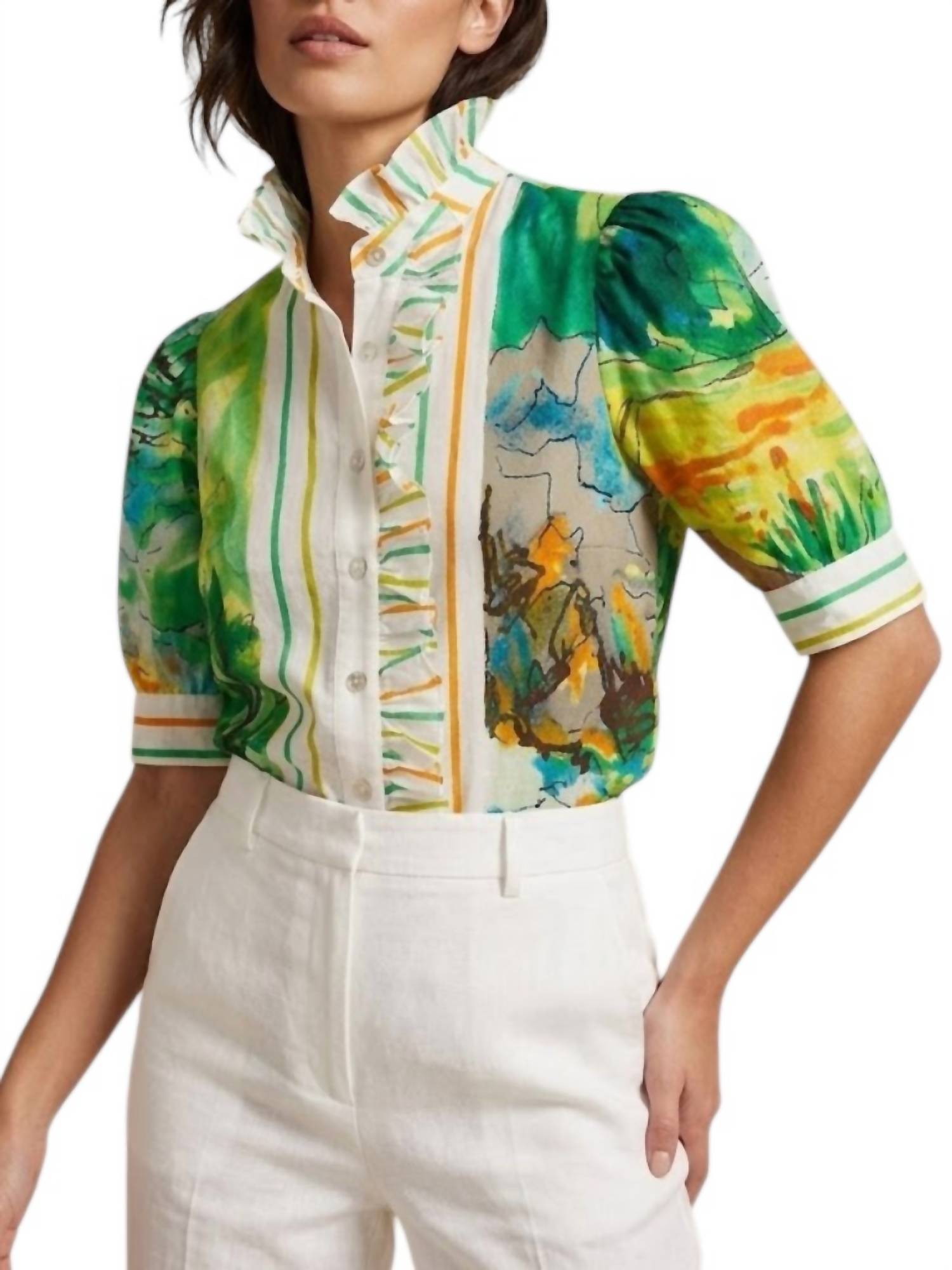 Hope For Flowers - Frilled Button Down Top