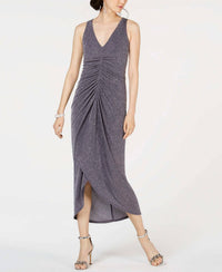 Vince Camuto - Metallic Ruched Evening Dress