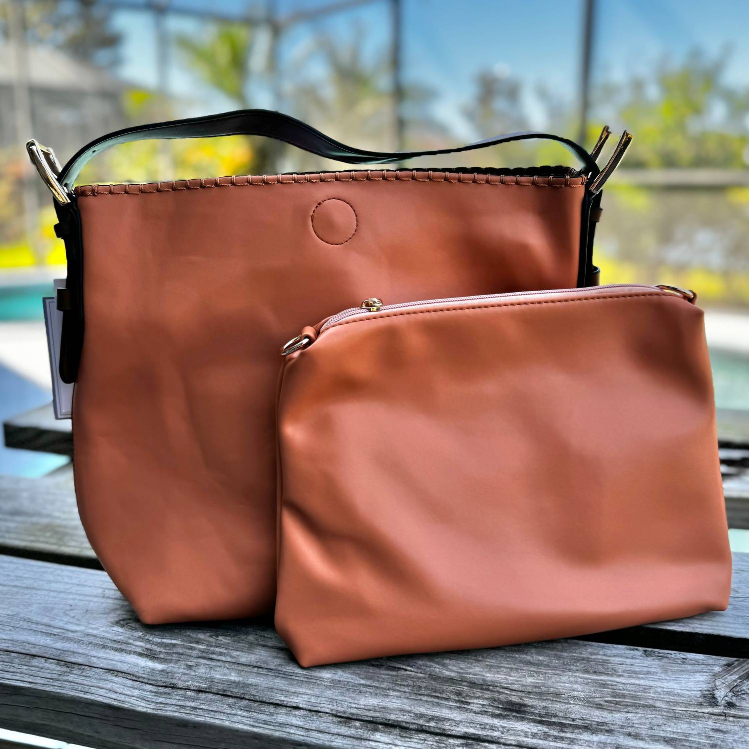 Jen & Co. - Women's Alexa Canvas Hobo Bag With Carry Pocket
