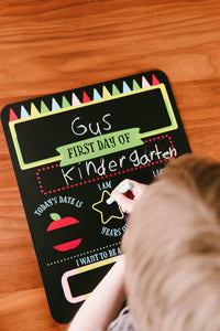 Pearhead - Kid's Double-sided First & Last Day Of School Chalkboard Sign