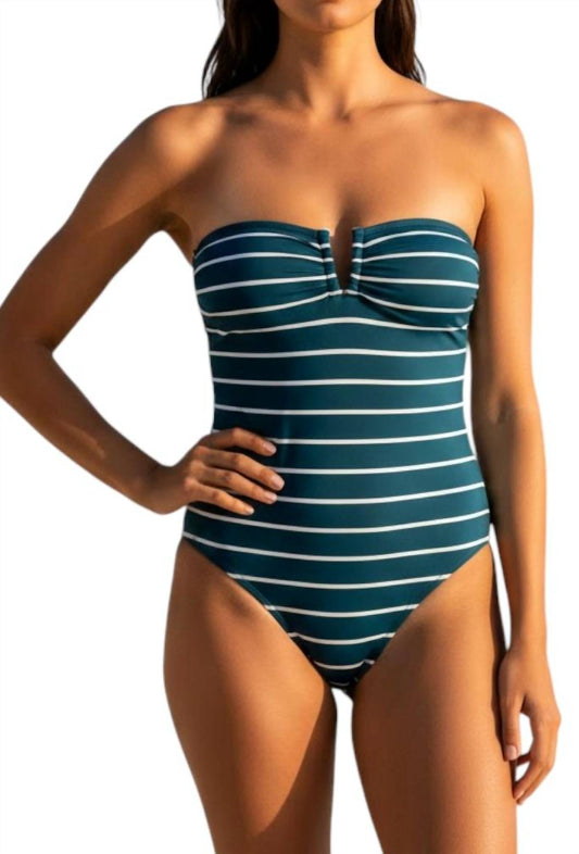 Vineyard Vines - Striped Strapless One-piece Swimsuit