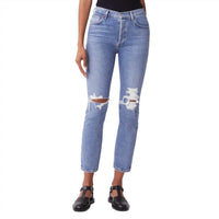AGOLDE Women's Riley High Rise Straight Jean in whiplash - women's jeans