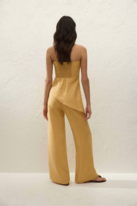 FAITHFULL THE BRAND Nera Strapless Top in marigold - women's blouse - alternate view