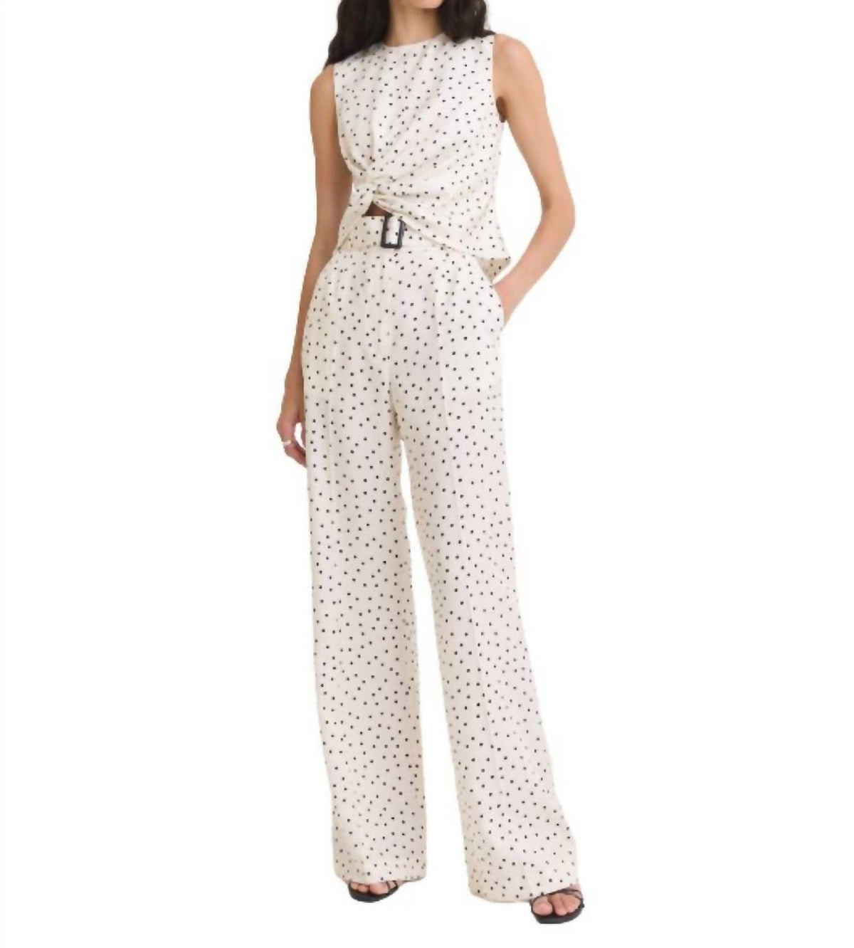 Matthew Bruch - Belted Wide Leg Trouser