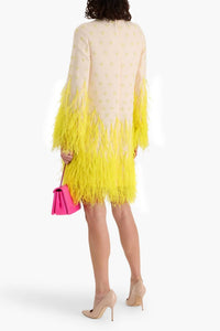 Valentino - Embellished Wool And Silk-blend Crepe Mini Dress