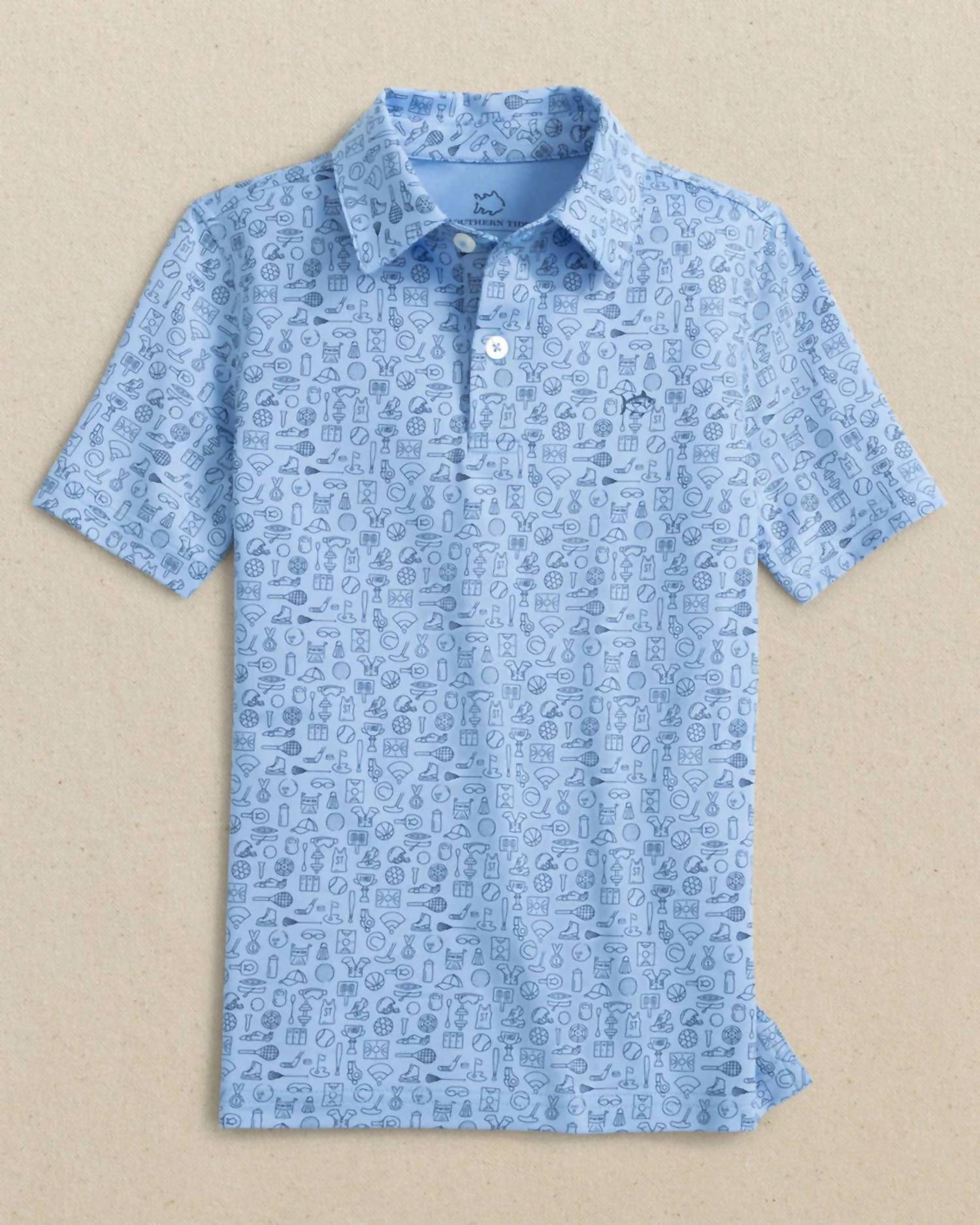 Southern Tide - Boy's Driver Finally Friday Printed Performance Polo